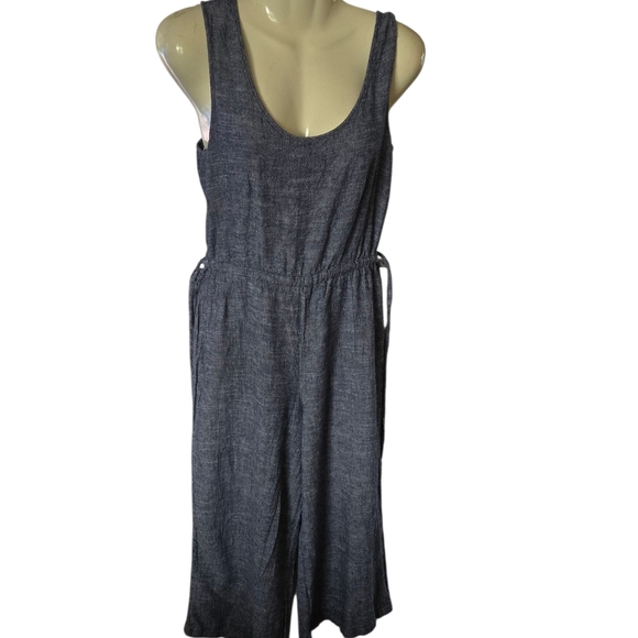 Max Studio Indigo Sleeveless Jumpsuit - Picture 2 of 9